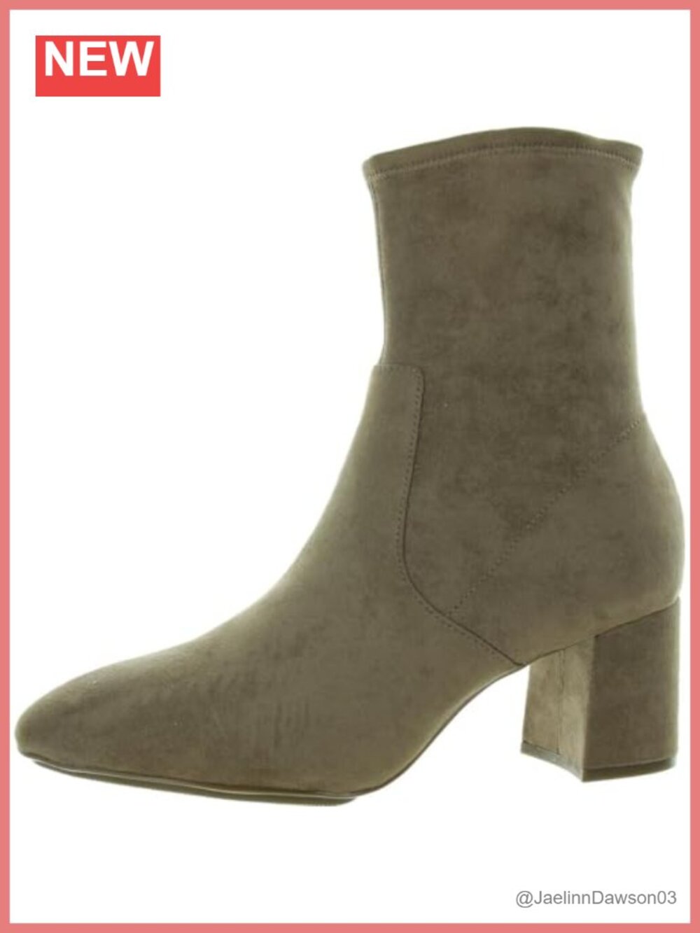 Anne Klein City Block Heel Ankle Boots Suede Women's Bootie